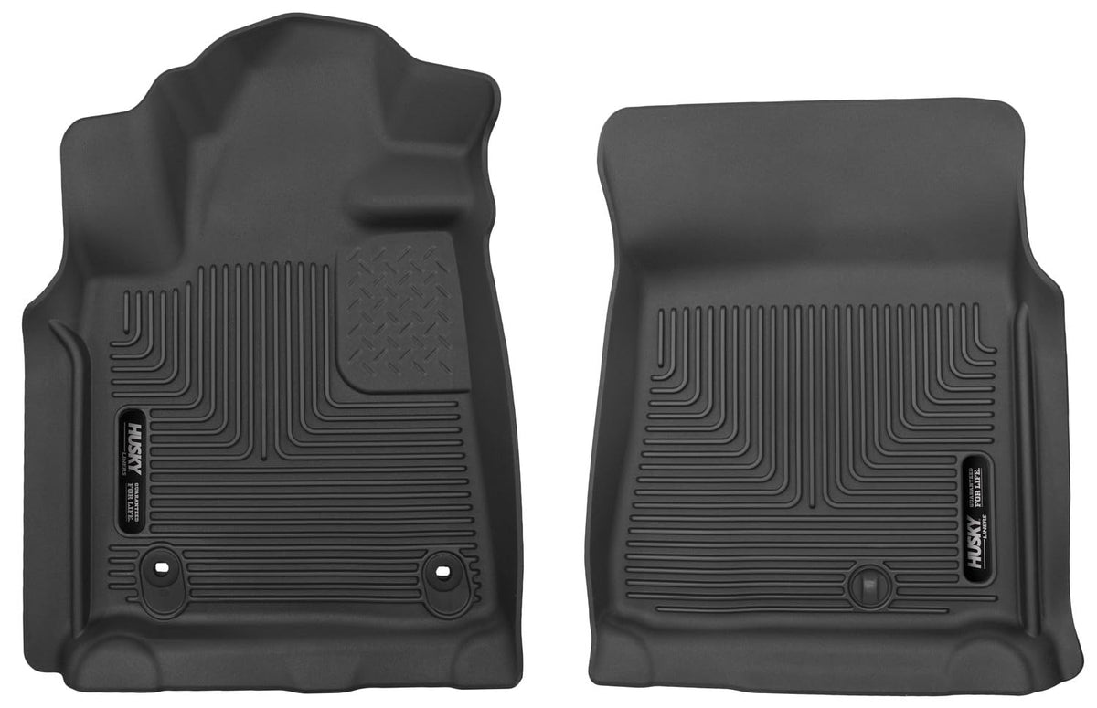 Husky Liners Revestimientos de Piso Delanteros CrewMax/Doble/Cabina estándar, Negro, Floor Liners - Front