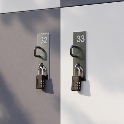 Master Lock Candado de Combinación Negro, Cerradura de Casillero de Gimnasio Interior con Código Personalizable de 3 Dígitos para Equipaje, Mochilas, Gabinetes, Paquete de 2, 647EC2