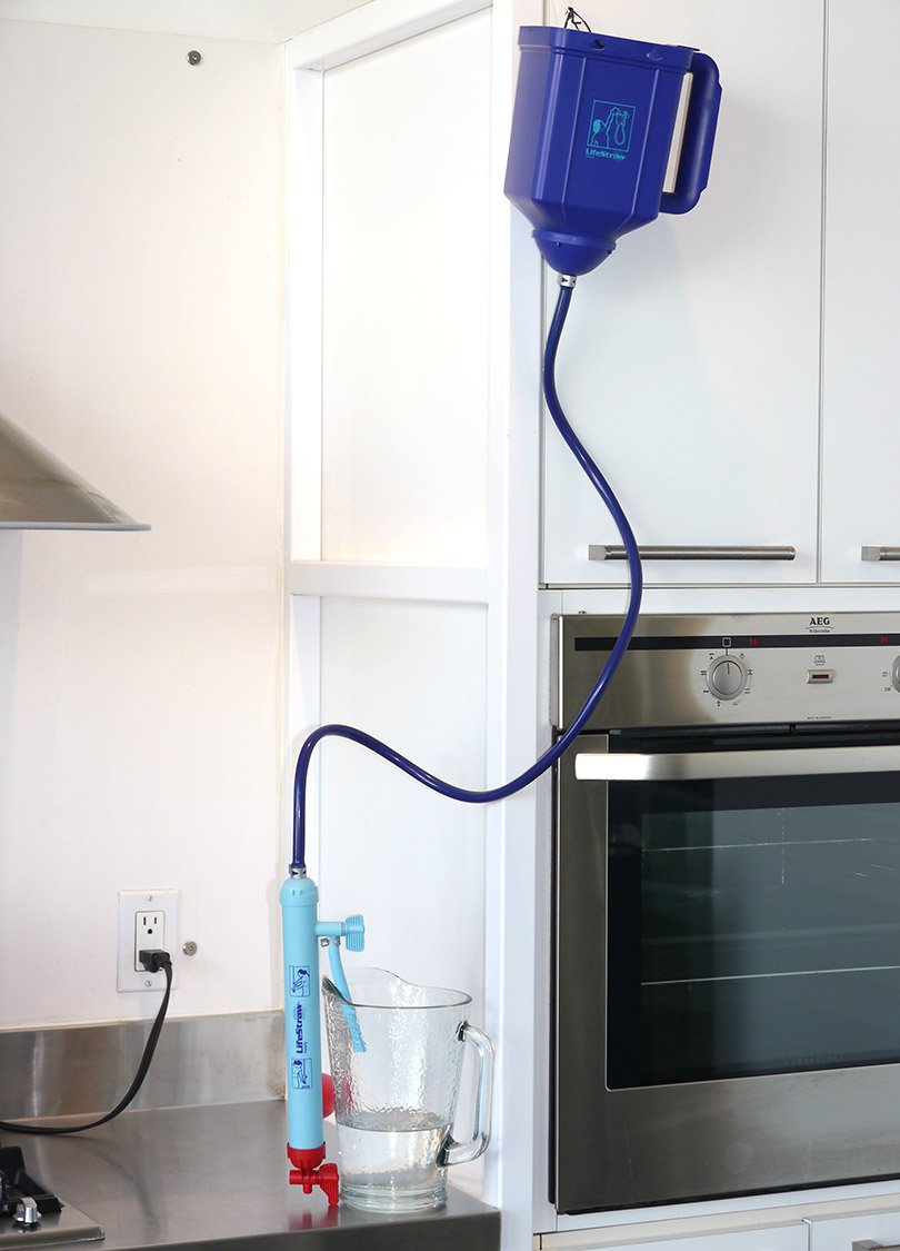 LifeStraw Family 1.0 Purificador de agua portátil alimentado por gravedad para preparación de emergencia y camping