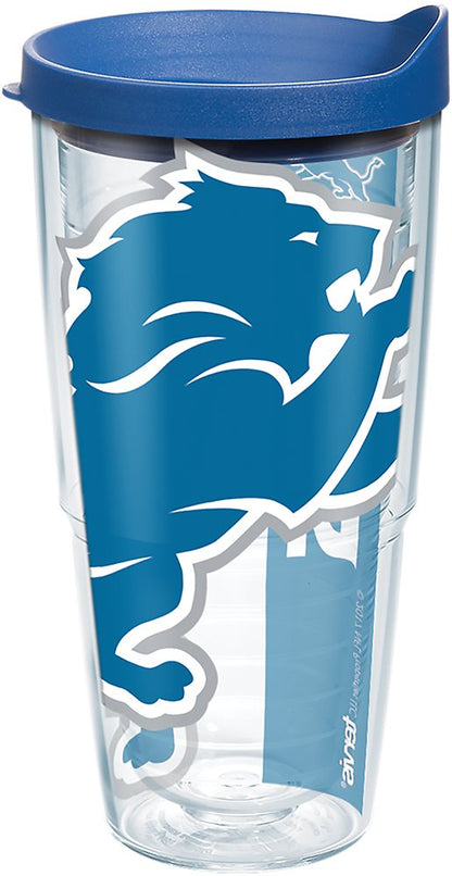 Tervis Vaso aislado de doble pared NFL Detroit Lions de Detroit Lions que mantiene las bebidas frías y calientes, 24 onzas, colosal