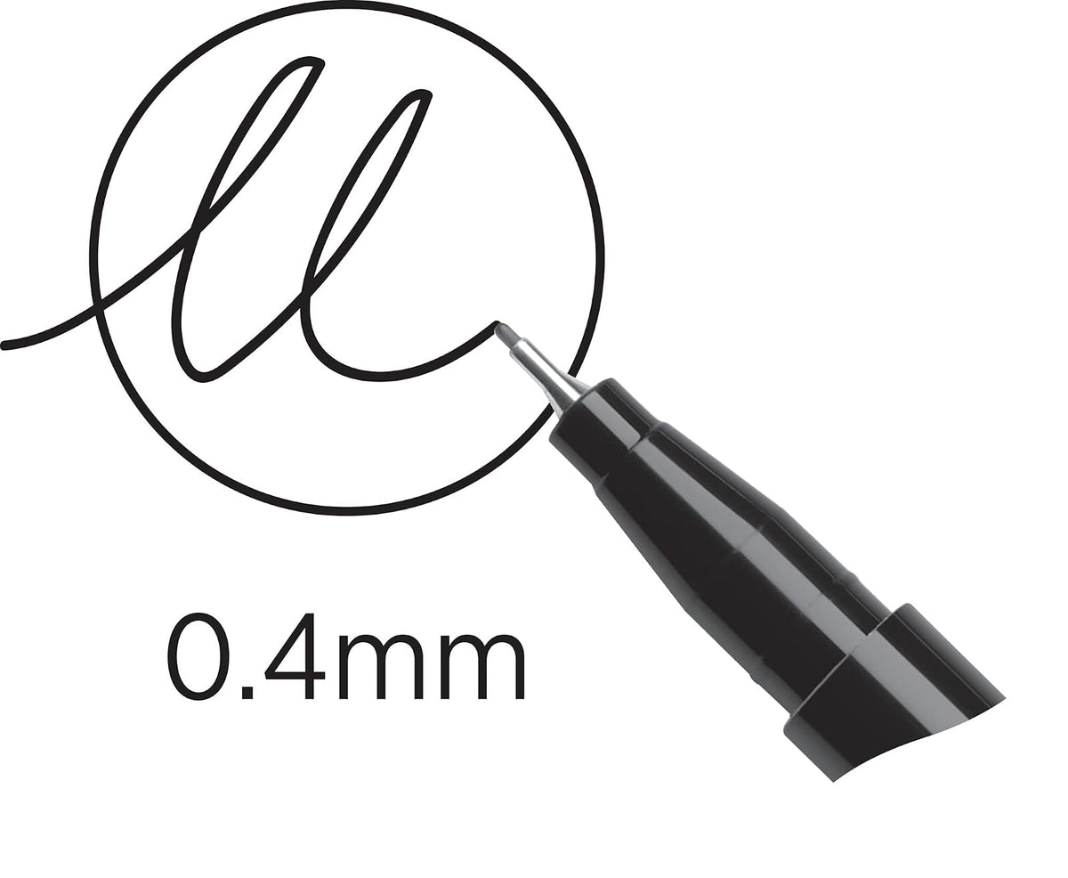 BIC Plumín Intensity Punto Ultra Fino No Traspasa el Papel Escritura Precisa Colores Intensos Surtido de Colores 10 Piezas