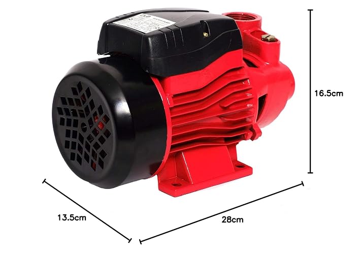 Igoto PKM-60 Bomba Periférica para Agua Duo 1/2 HP Alta Presión 370W Altura Maxima 60m Impulsor de Bronce Proteccion Termica Ideal para Tinaco e Hidroneumático Color Rojo