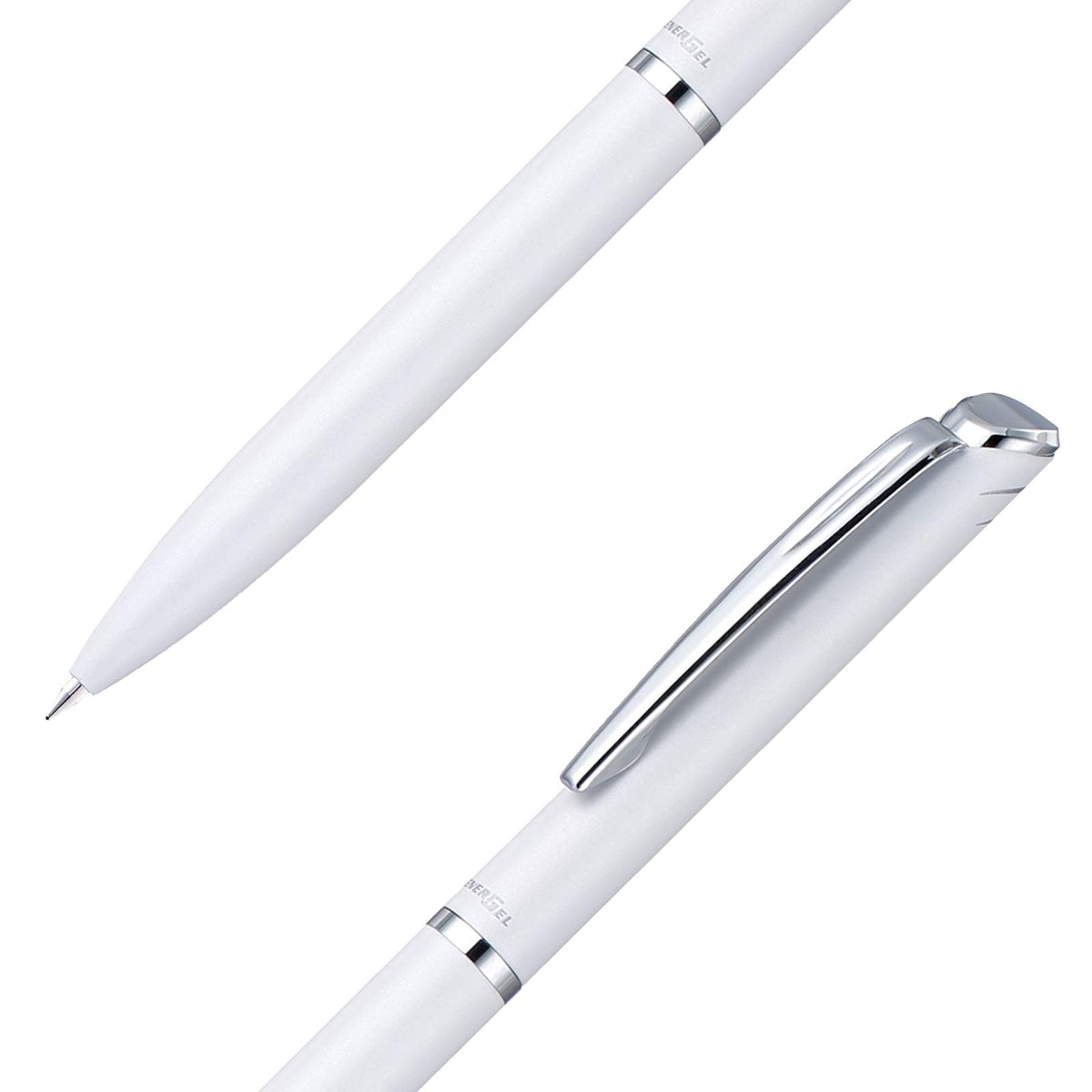 Bolígrafo Tinta Gel EnerGel 0.7mm Diseño Ejecutivo Blanco Tinta Negra con Estuche BL2007W-A-EST