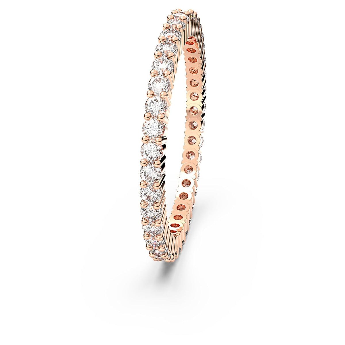 Swarovski Vittore - Anillo de aleación de oro rosa, color blanco