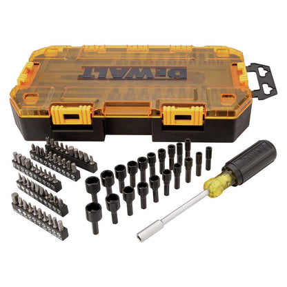 DeWalt DWMT73808 - Juego de destornilladores de tuerca y puntas (70 unidades, 1/4 pulgadas, 0.64 cm