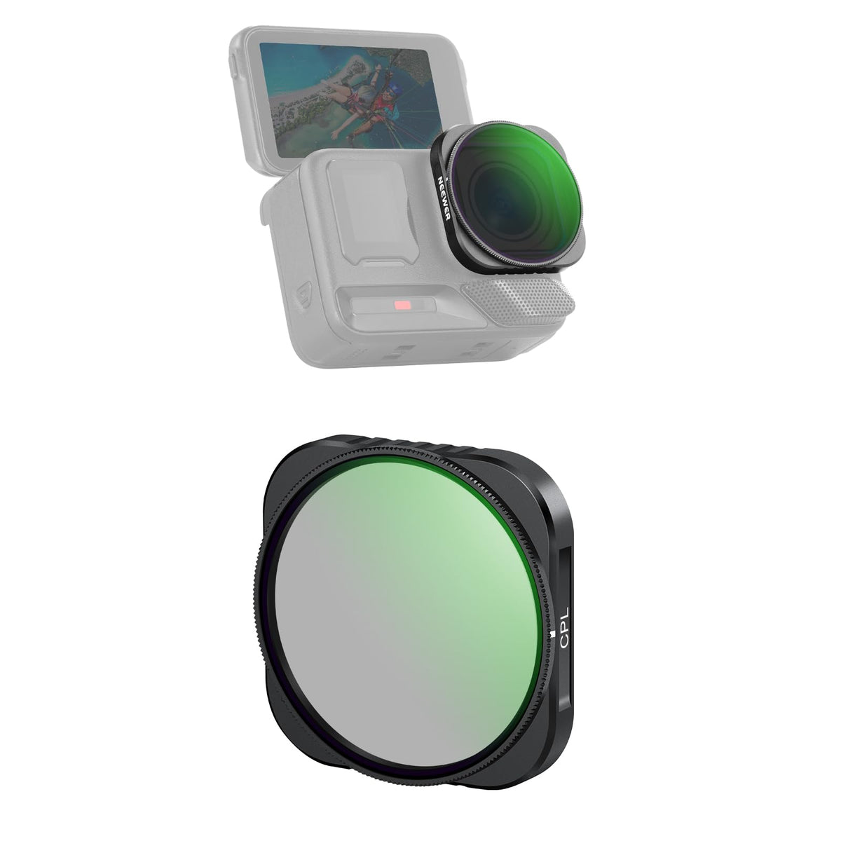 NEEWER Set 4 Filtros ND/PL para Insta360 Ace Pro 2 - Ace Pro - Ace Pro 2 - CPL