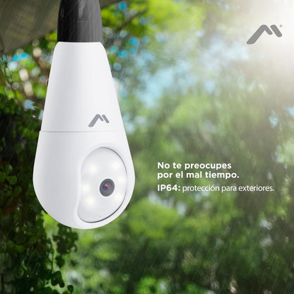 Mitzu Cámara WiFi Robotizada MSC-2012 para Socket | Visualiza con Smartphone, 360 grados