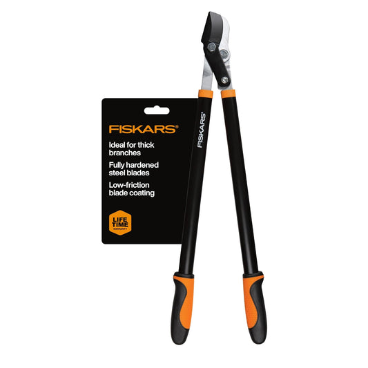 Fiskars - Palanca de potencia de 28 pulgadas para jardín y recortadora de árboles, hoja de acero afilada de precisión para cortar ramas de hasta 1.75 pulgadas de diámetro