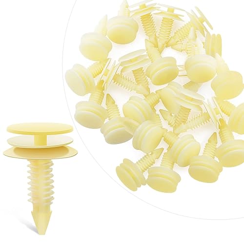 GOOACC Clips de Protección contra Salpicaduras GRC-70, 35 Piezas para Motor/Parachoques/Guardabarros, Blanco