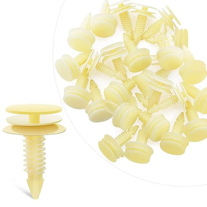 GOOACC Clips de Protección contra Salpicaduras GRC-70, 35 Piezas para Motor/Parachoques/Guardabarros, Blanco