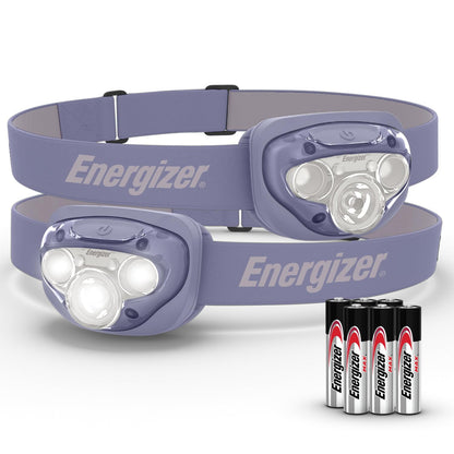 Energizer - Faros LED PRO (paquete de 2), IPX4 resistentes al agua, luz de cabeza de alto rendimiento para exteriores, camping, correr, tormenta, luz LED de supervivencia para emergencias (baterías