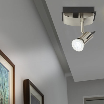 Tecnolite Lámpara Spot de techo, Sobreponer en interiores, Base GU10 No incluye foco