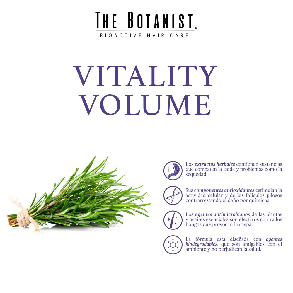 The Botanist Acondicionador Biotin Argani Oil 591 ml + Champú Aceite de Romero 591 ml