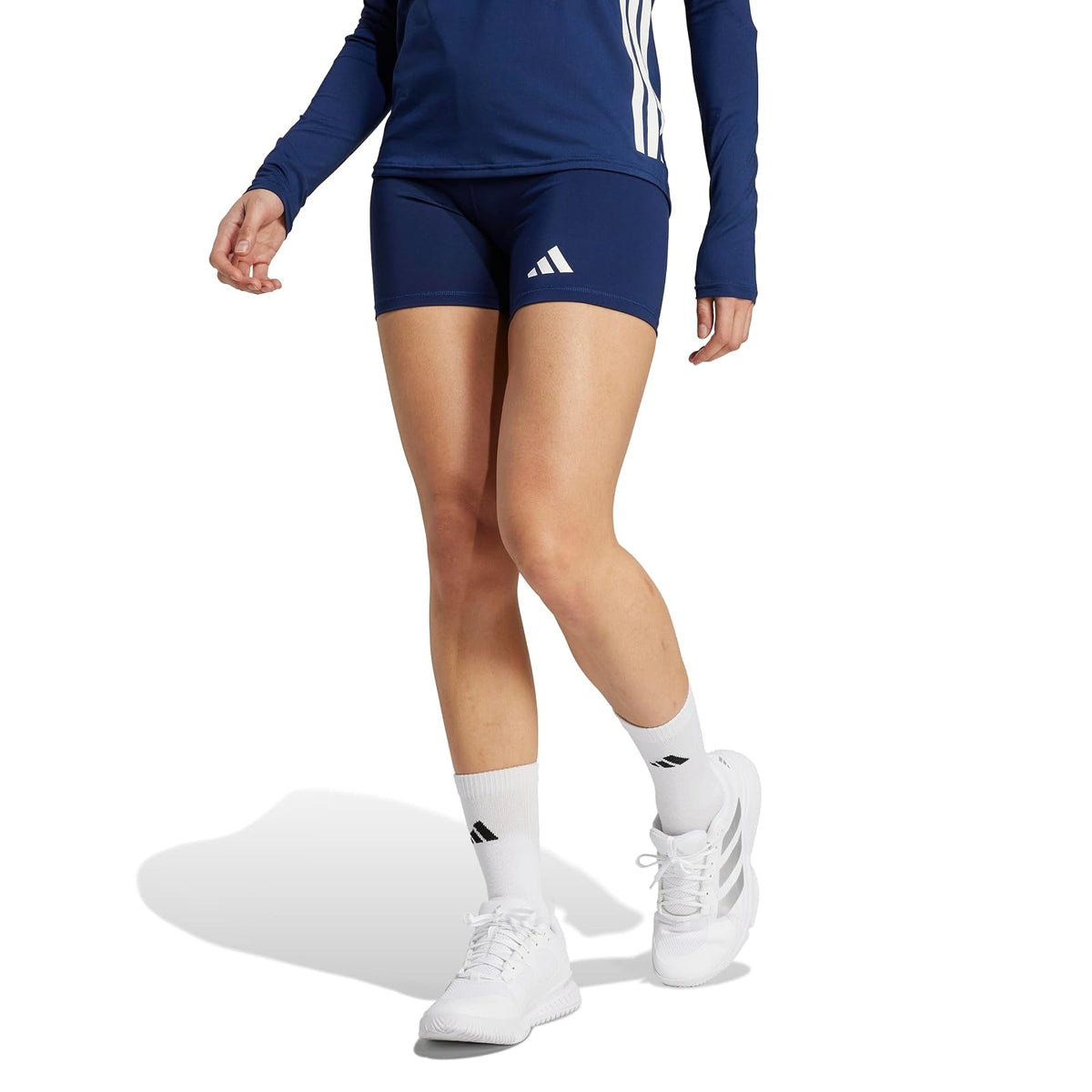 adidas Techfit Pantalones Cortos de Voleibol Mujer - CH - 4" entrepierna - Equipo Azul Marino