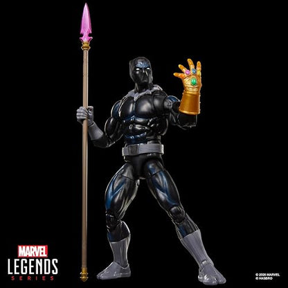 Marvel Legends Series, Marvel Super Heroes y Magic: The Gathering, Pantera Negra, Figura de 15 cm con Carta Exclusiva Metalizada de colección para el Juego