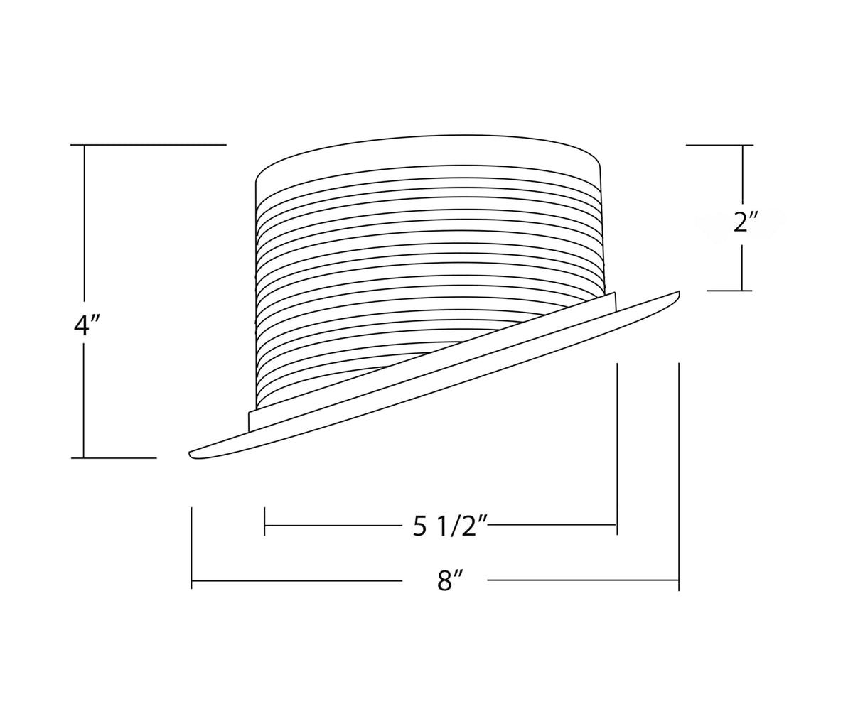 NICOR Lighting 6 pulgadas. Borde de pendiente empotrable blanco con deflector (17711)