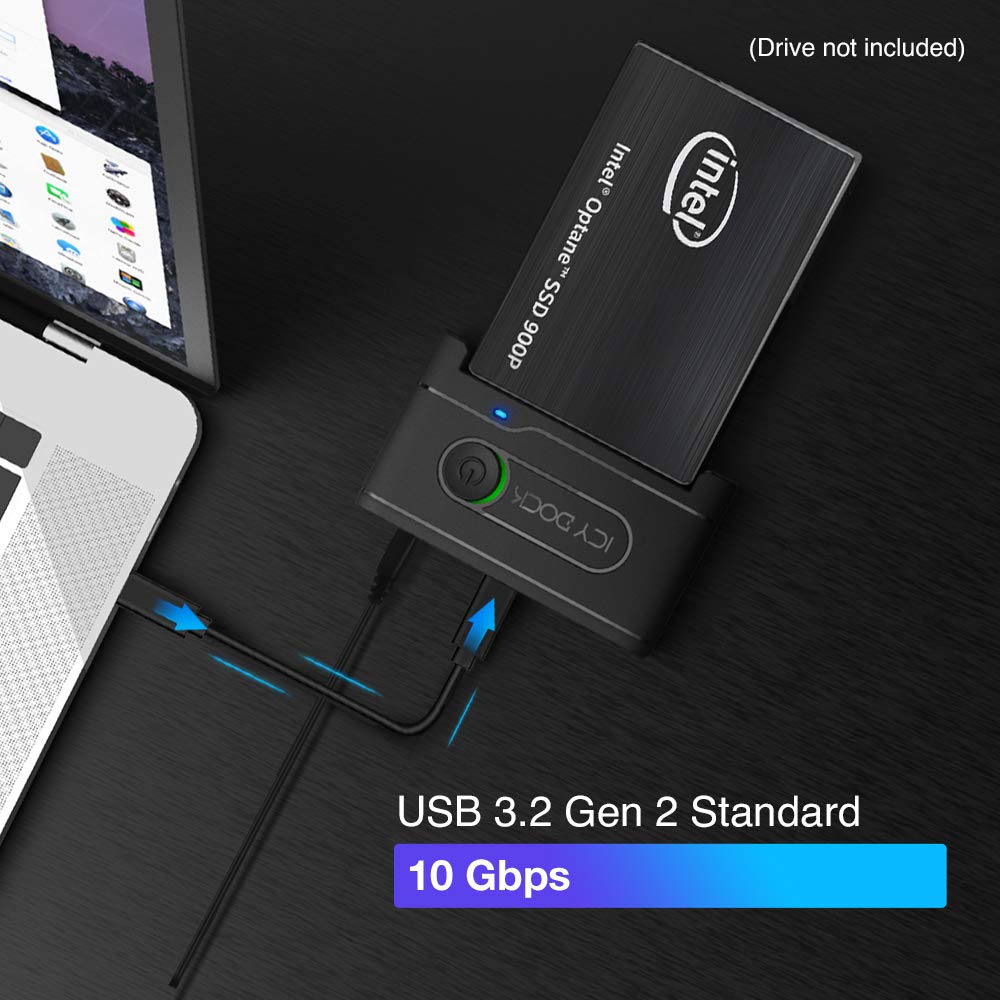 Icy Dock Adaptador USB 3.2 Gen 2 a U.2 NVMe SSD Thunderbolt 3 Compatible con Lector | EZ-Adapter Ex MB931U-1VB