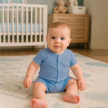 9MONTHS BABY Pañalero para Bebé de Manga Corta Con Imanes de Fácil Apertura 4301-A
