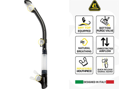 CRESSI Snorkel Tubo Tao Dry Colorama