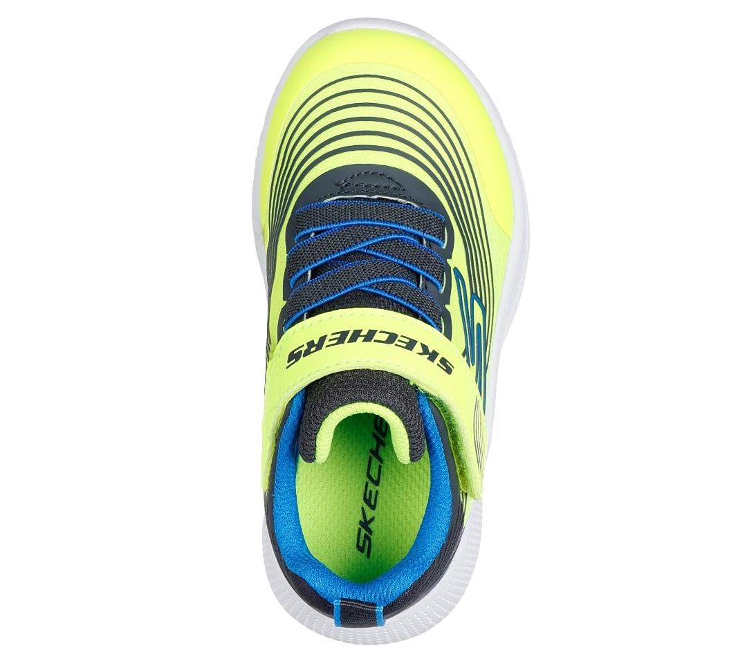 Skechers Microspec Advance - Tenis para niños | Atlético, cierre adaptativo, ligero, lavable a máquina, plantilla acolchada