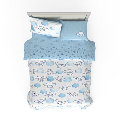 Franco Care Bears x Universal Monsters Juego de Ropa de Cama Reversible, 7 Piezas - Cinnamoroll - 7 Piece Queen Size