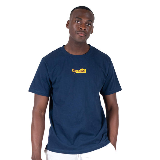 Spalding Camiseta Split Wordmark de Manga Corta Camiseta para Hombre