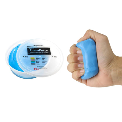 CanDo TheraPutty Masilla de Ejercicio para Manos - azul (Blue: Firm) - 4 Ounce (Pack of 1) - Masilla