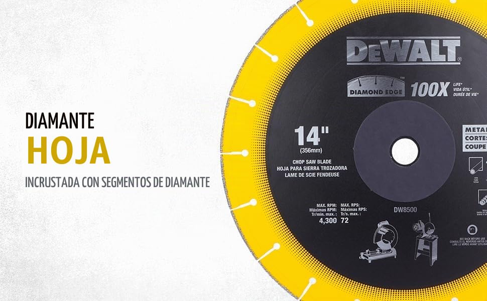 DEWALT Disco Diamantado para Esmeriladora 14" (356mm), DW8500