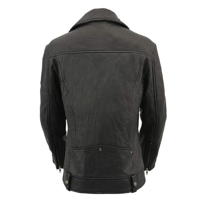 Milwaukee Leather SFL2875 Chamarra de Piel de Cordero de Nueva Zelanda para Mujer, Negro, Talla M