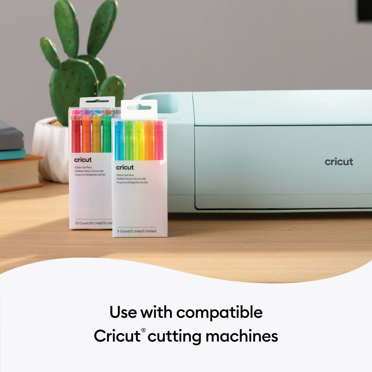 Cricut Juego de bolígrafos de gel con purpurina, 10 unidades, multicolor