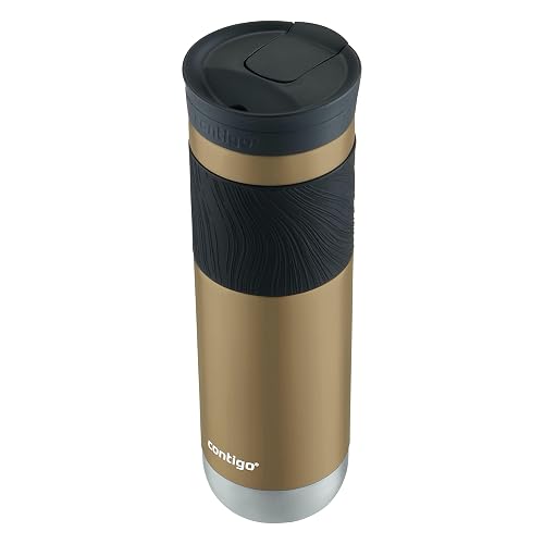 Contigo Vaso Térmico Acero Inoxidable 710 ML Dorado Antiderrames Byron 2.0 Caliente Hasta por 9 Horas Libre de BPA
