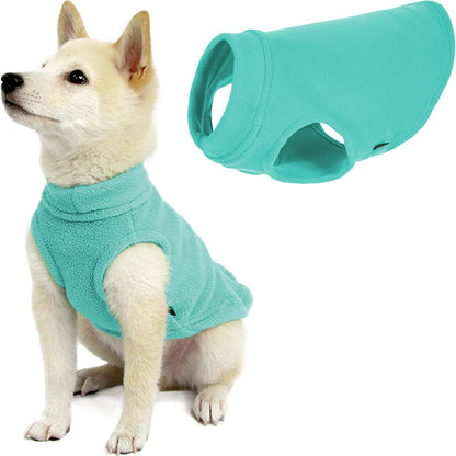 Gooby Chaleco de Forro Polar Elástico para Perro, Clima Frío - menta - Small Longitud: (8.5")