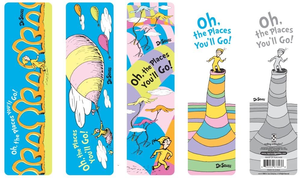 Dr Seuss Oh the Places You'll Go - Juego de mesa [Importado de Alemania], Bookmark Assortment Set