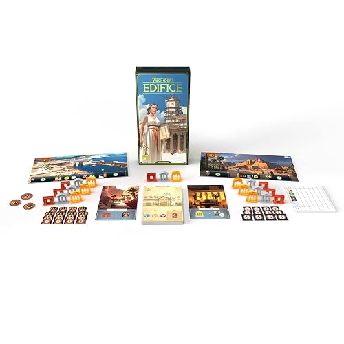 Repos Production - Expansión del juego de mesa 7 Wonders Edifice | Juego de estrategia de construcción de civilizaciones antiguas | Divertido juego familiar
