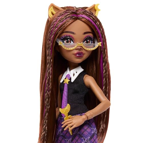 Monster High Muñeca Look Uniforme Monstruoso Clawdeen 4+