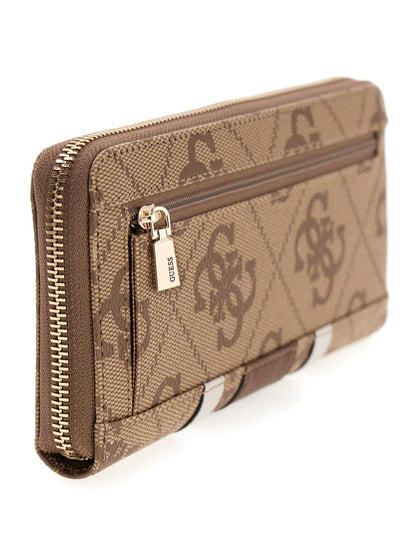 GUESS CARTERA LAUREL II SLG LRG ZIP AROUND MUJER CAFÉ ESTAMPADO SS7459146-LGW