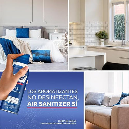 Lysol Air Sanitizer Spray Aromatizante y Desinfectante, Eliminador de malos olores para el hogar, baño y oficina. Alternativa de ambientador, 3 Pack Aromas ((White Linen, Lavender Sky, Light Breeze)