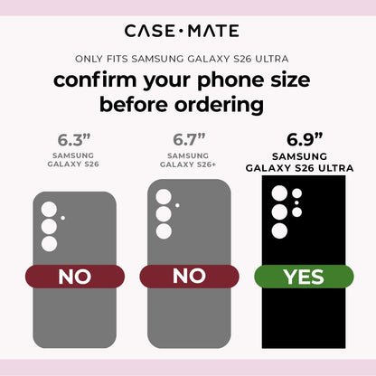 Case-Mate - Funda de jabón para Samsung Galaxy S26 Ultra [Carga magnética e inalámbrica] - Funda de teléfono para Mujer con protección contra caídas de 12 pies, Cubierta magnética para Samsung Galaxy
