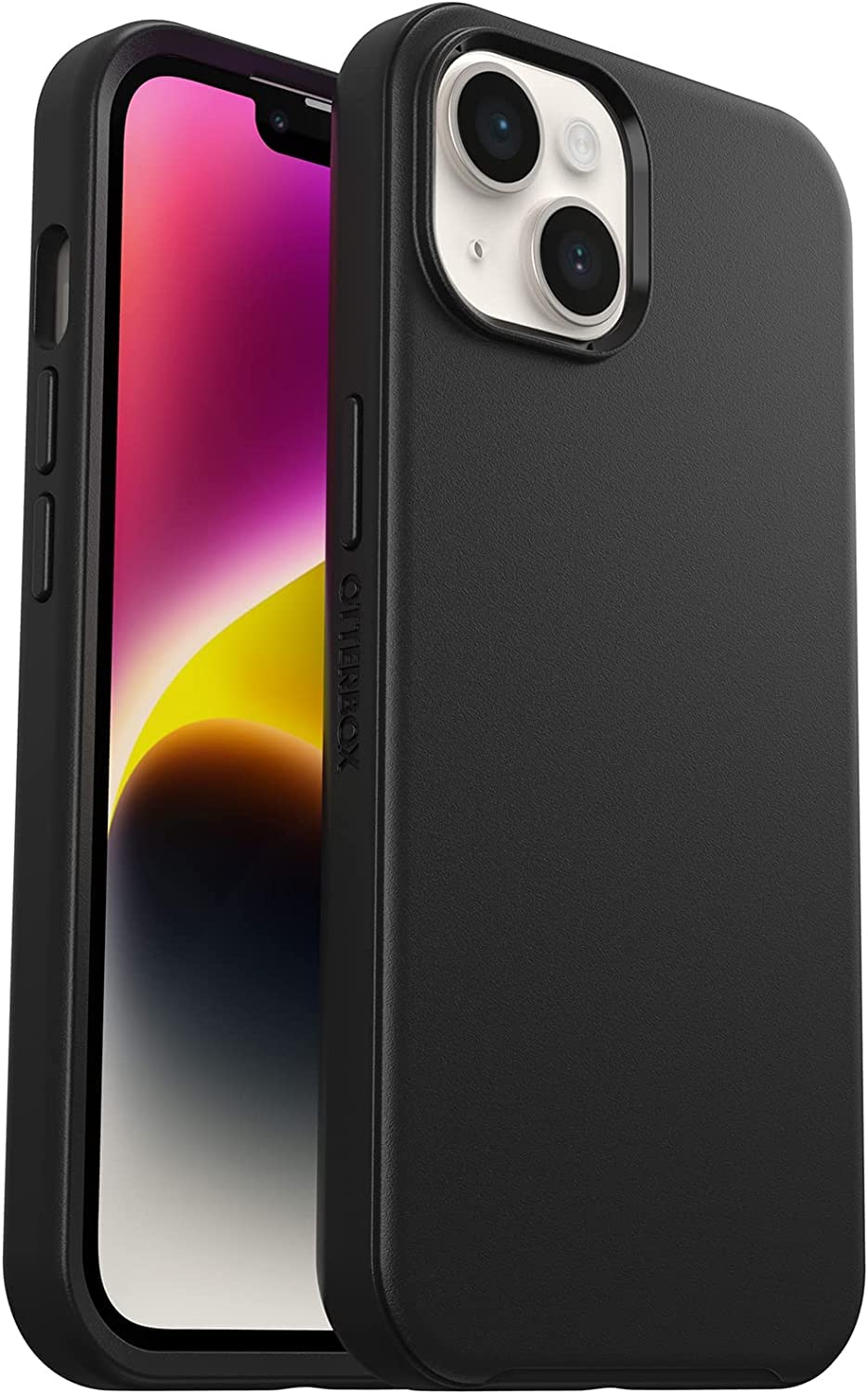Otterbox Funda para iPhone 14 Y iPhone 13 Symmetry Series - Ultra-Elegante, Compatible con Carga Inalámbrica, Bordes Elevados Protegen Cámara Y Pantalla Negro