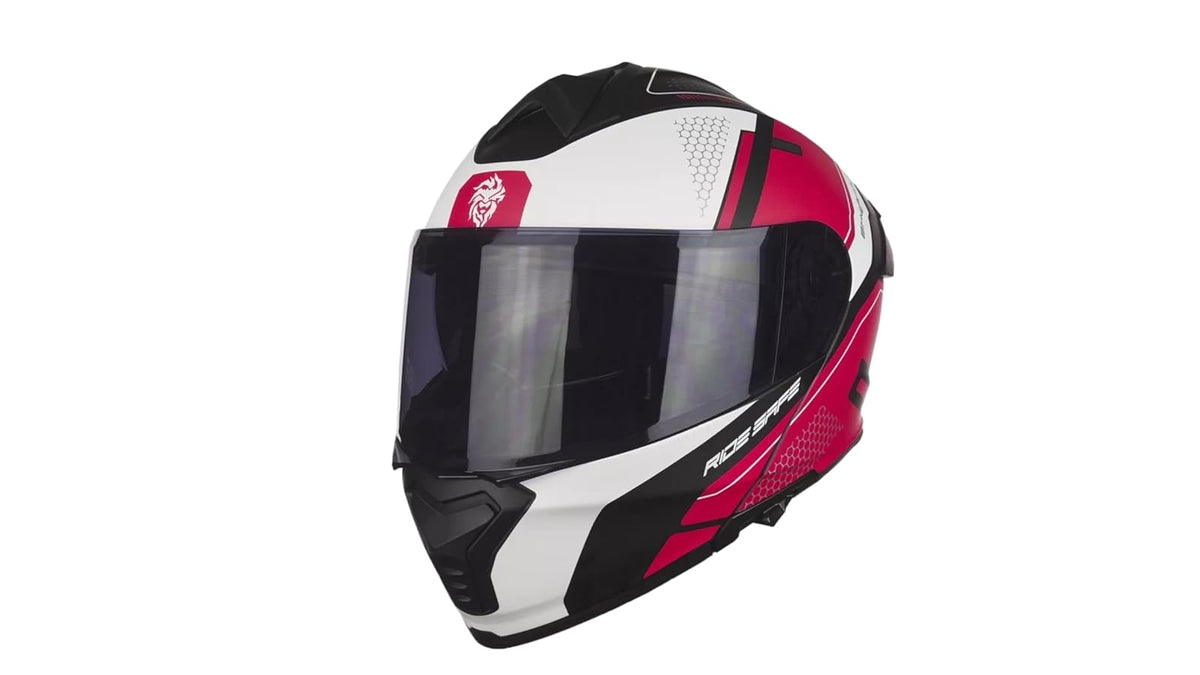 KOV Casco Thunder Revenge Rojo para Moto Integral Certificado Dot