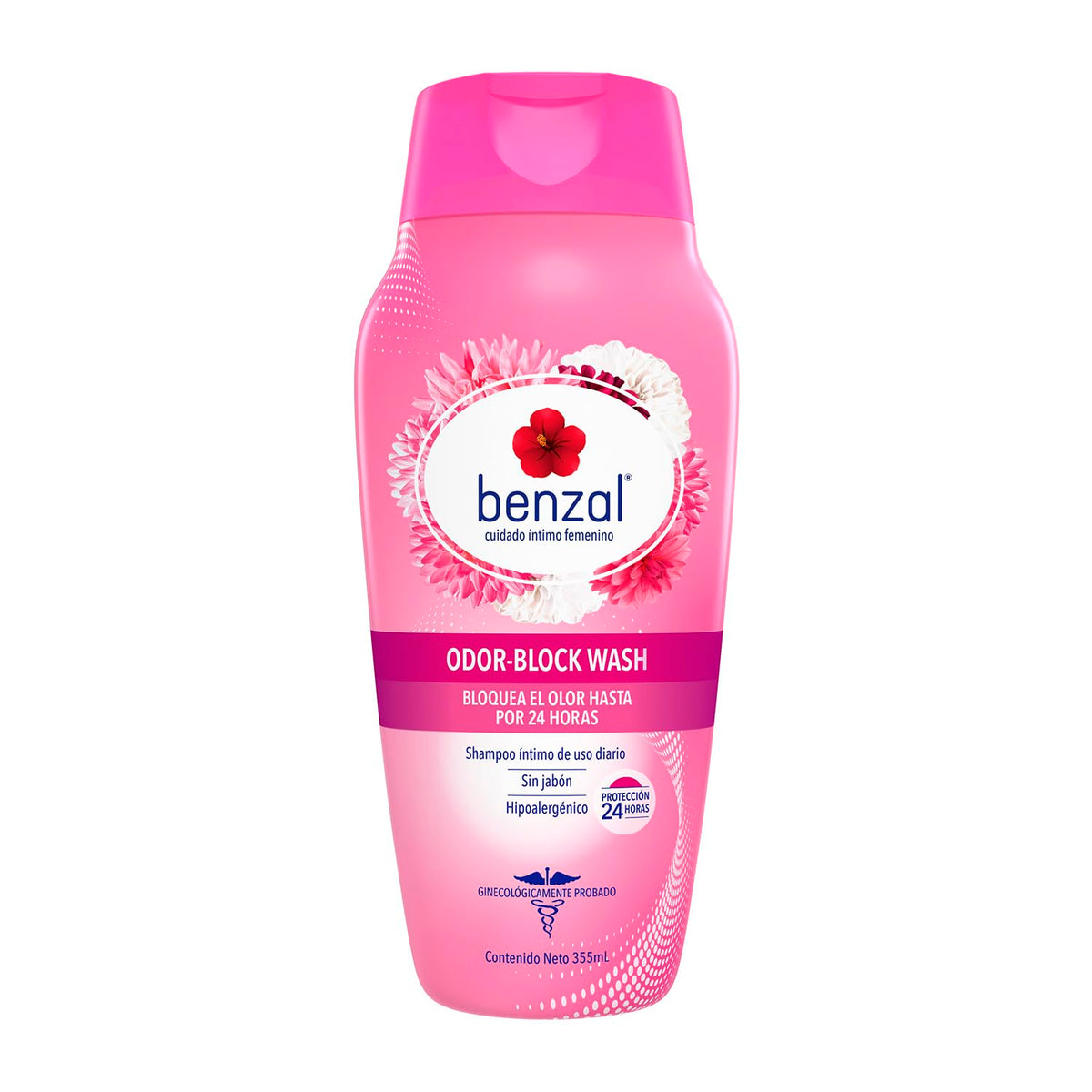Benzal Jabón Íntimo Femenino, Odor Block, Protección 24h, 3 Pack 355ml