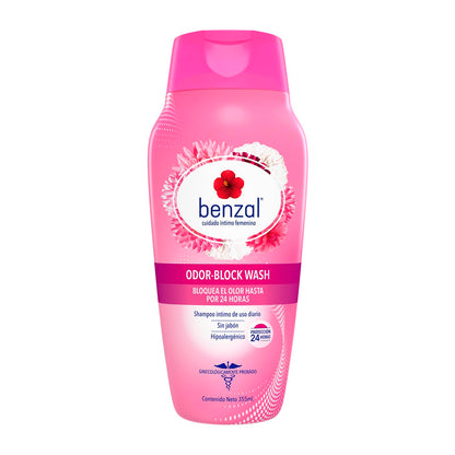 Benzal Jabón Íntimo Femenino, Odor Block, Protección 24h, 3 Pack 355ml