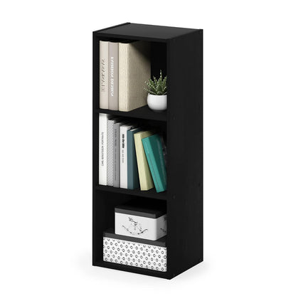 Furinno Pasir Estantería Abierta sin Herramientas, 3 a 5 Niveles - 3-Tier - Blackwood