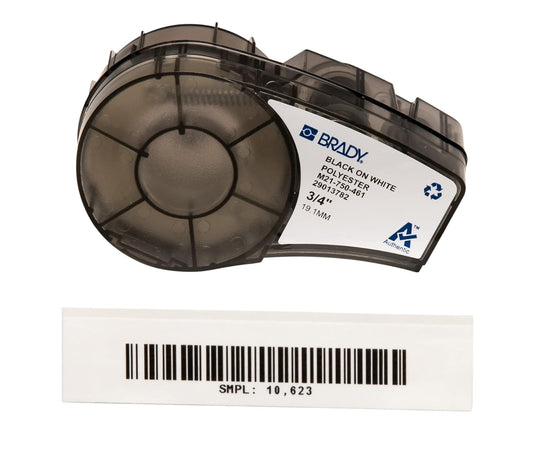 Brady M21-750-461 0.750" Width, 21' Height Polyester B-461 Labels For Laboratory BMP 21 Mobile Printer And LABPAL Label Printer