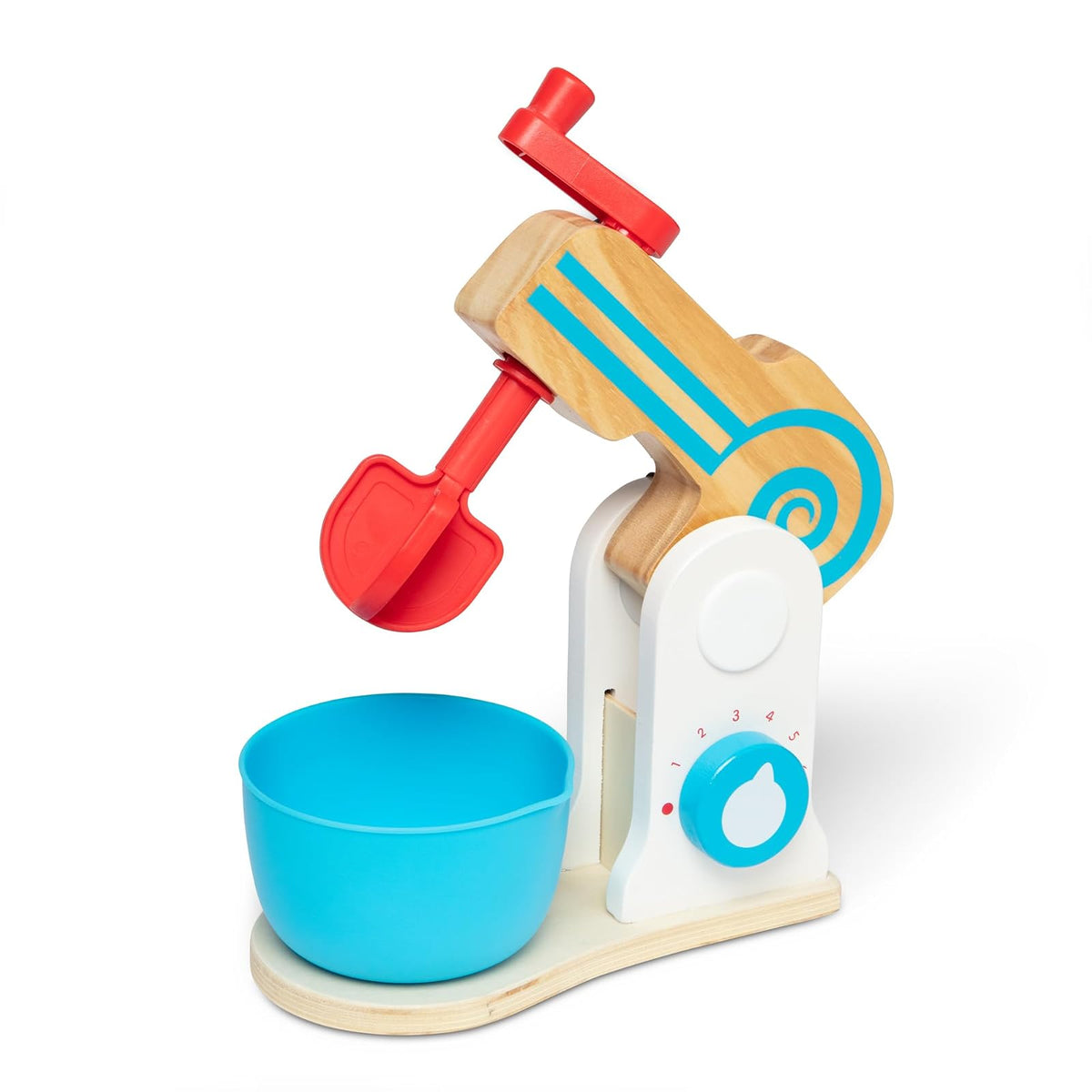 Melissa & Doug Set de Batidora de Madera para Preparar un Pastel (11 piezas) - Comida y Accesorios de Cocina de Juguete