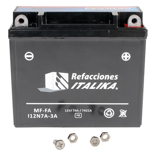 Batería Italika MF-FA I12N7A-3A 12V 7Ah para DM200, FT250 TS, DM150 Sport