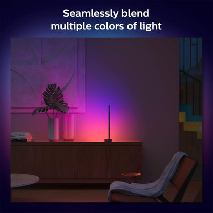 Philips Hue Luminario Inteligente de mesa Signe color negro luz multicolor Gradiant funciona-Compatible con Alexa