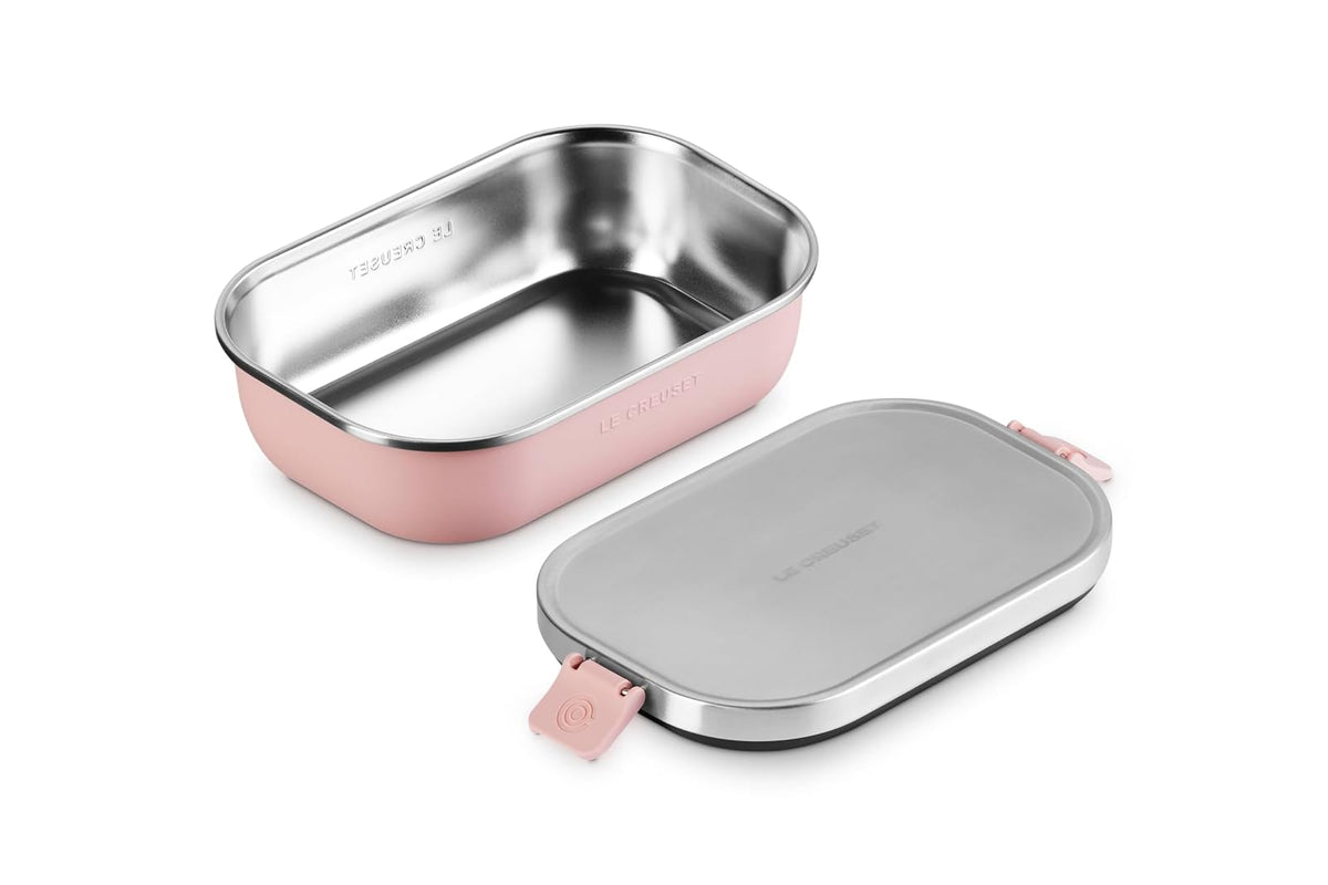 Le Creuset Lonchera de Acero Inoxidable Para Llevar, 30 onzas, Rosa Concha