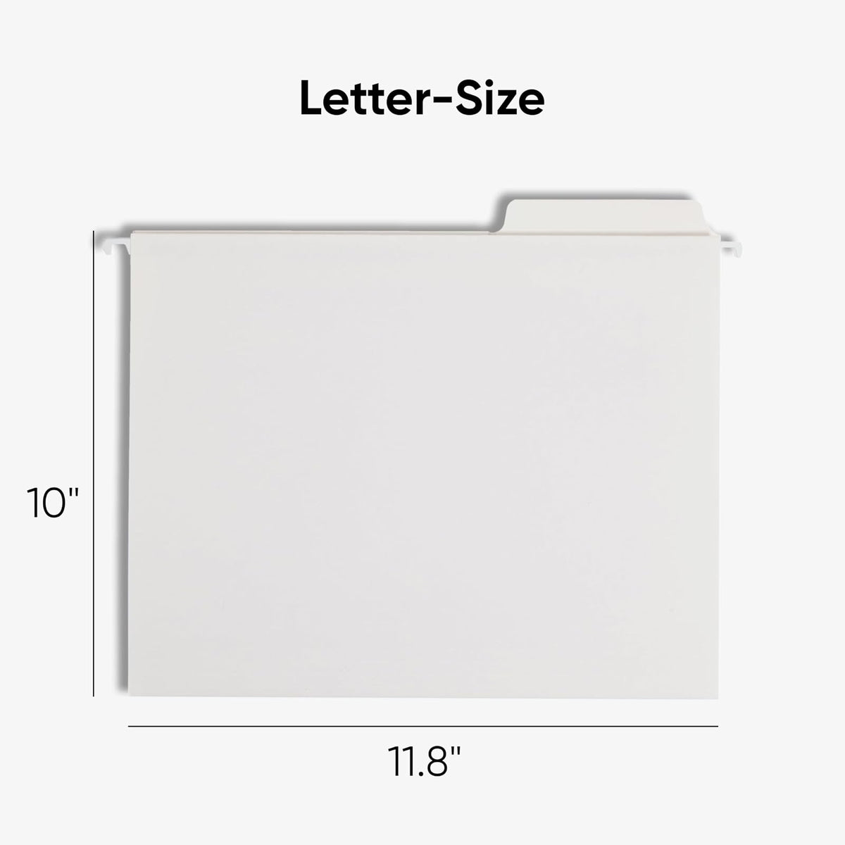 Smead FasTab - Carpeta para colgar archivos, 1/3 de corte, tamaño carta, blanco, 20 por caja (64002)