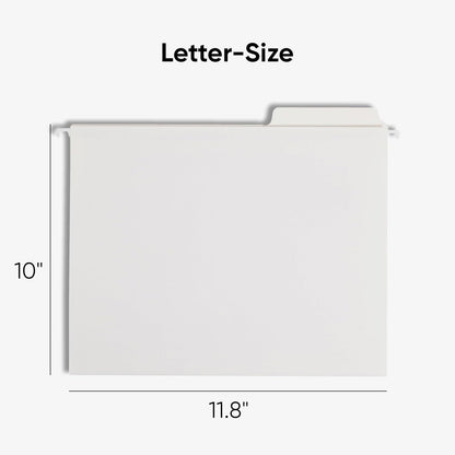 Smead FasTab - Carpeta para colgar archivos, 1/3 de corte, tamaño carta, blanco, 20 por caja (64002)